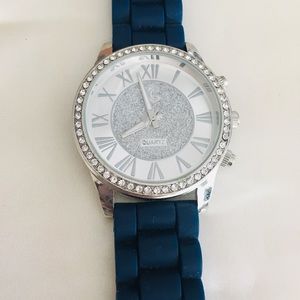 Navy blue bling watch ❤️